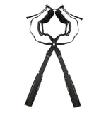 Чёрный бондажный комплект Romfun Sex Harness Bondage на сбруе (Цвет: черный)