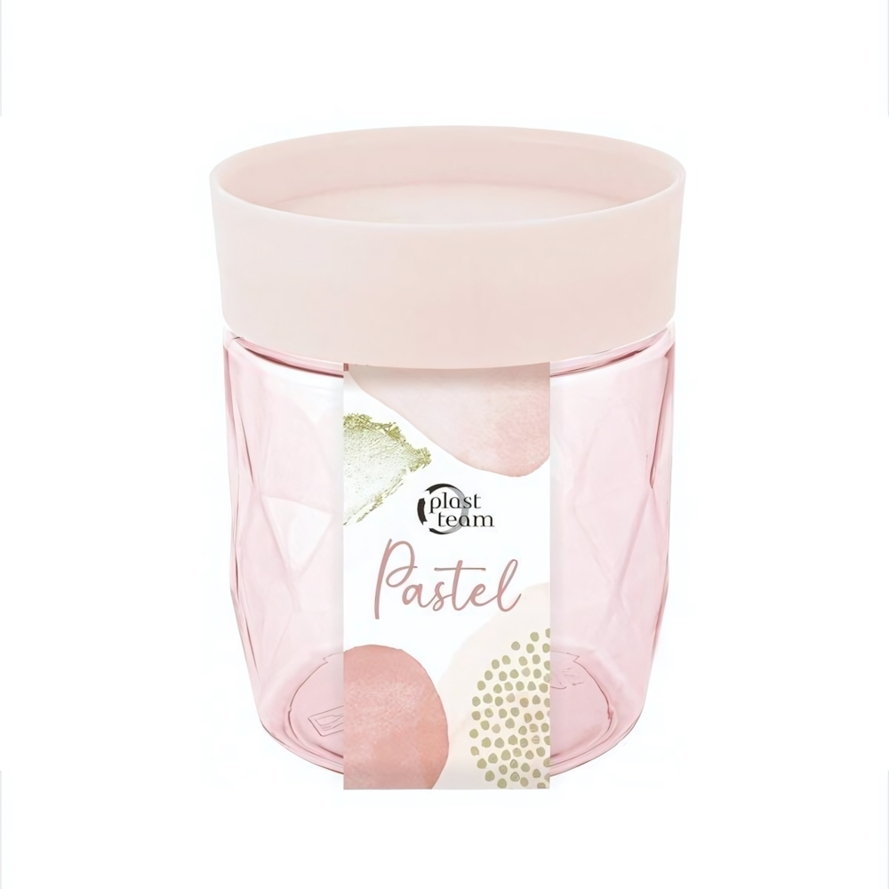 Банка для сыпучих продуктов Plast Team Pastel 0,5л персиковая карамель