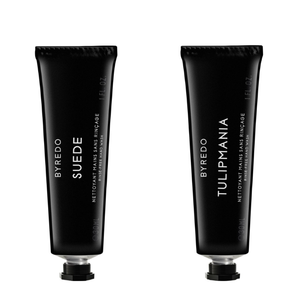 Tulipmania & Suede Rinse-free Hand Wash Set of 2x30 ml - набор гелей для рук с антибактериальным эфф