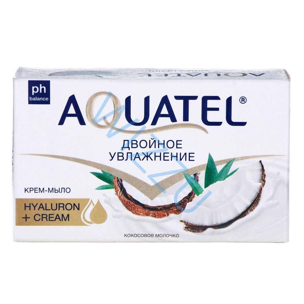 Крем-мыло твердое "Aquatel" кокосовое молочко, 90 г в пачке