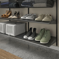 IKEA BOAXEL  (ИКЕА БОАКСЕЛ)  -  Полка для обуви - антрацит 60х40 см