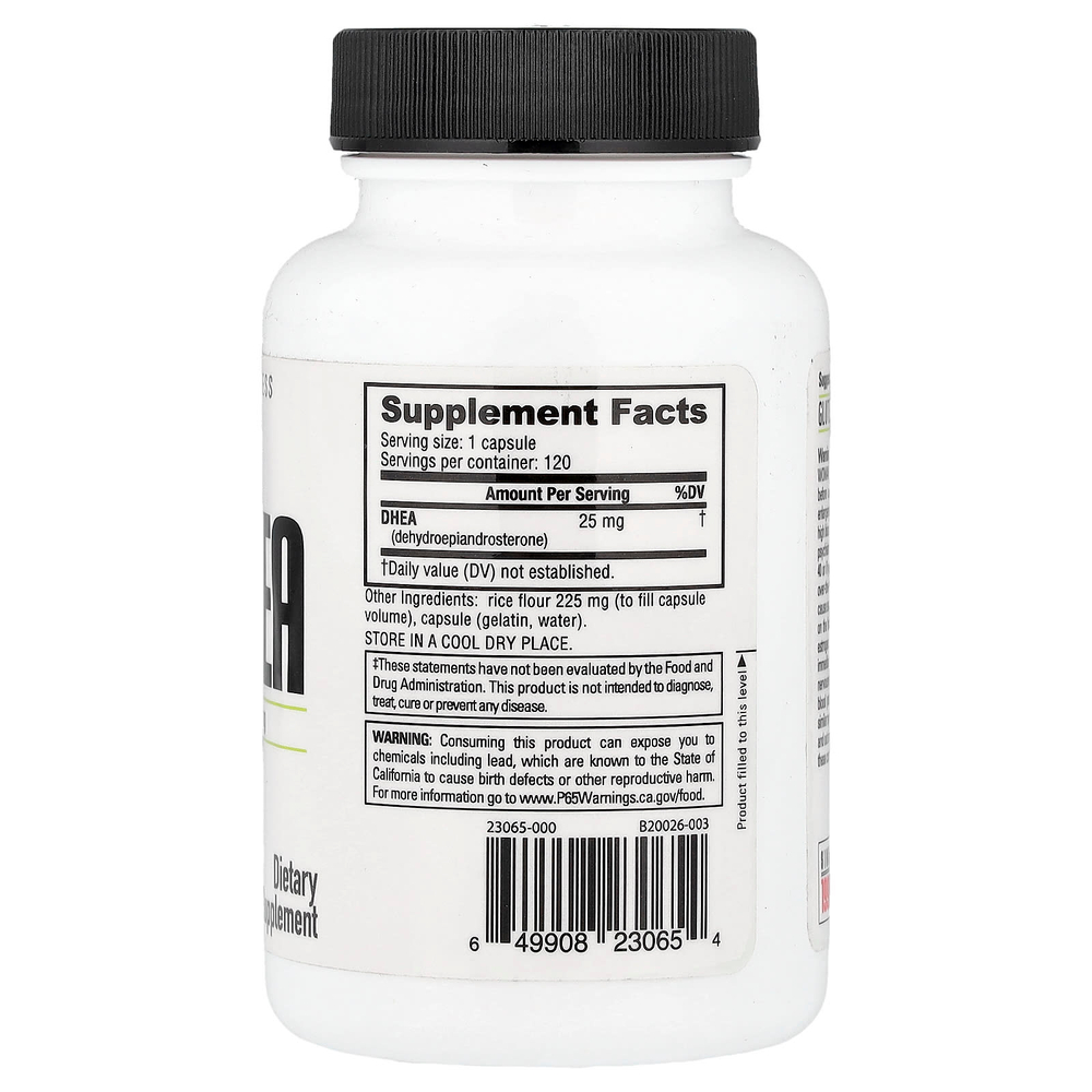 NutraBio, ДГЭА, 25 мг, 120 капсул