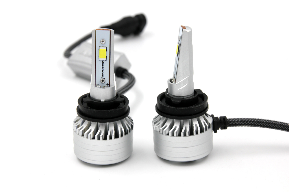 Светодиодные лампы H8/H9/H11/H16 Aozoom ALH-08 в штатную линзу с вент-ром, 12V, 35W, 6000K (комплект, 2шт)