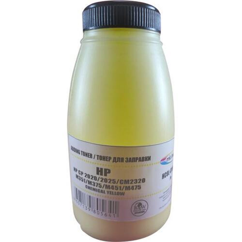 Тонер для картриджей HP CC532A/CE412A Yellow, химический (70г) Black&amp;White Premium (Mitsubishi/MK IMAGING) Россия
