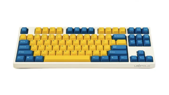Leopold FC750R PD Yellow/Blue (White Case)