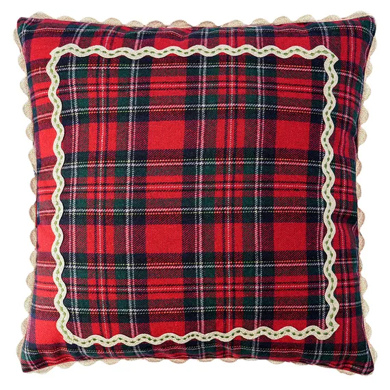 Подушка декоративная Шотландская клетка из коллекции new year essential, 45x45см