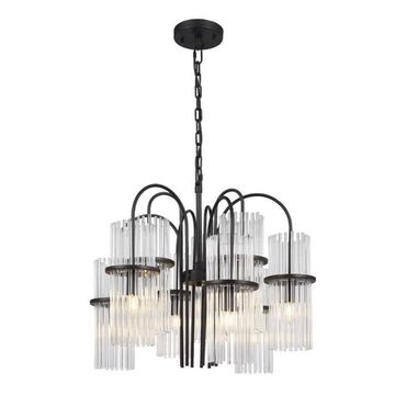 Подвесная люстра 9*Е14 SL6145.403.09 чёрный/прозрачный Tasse ST-Luce