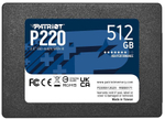 SSD Patriot P220 512Гб, 2.5", SATA3, Retail, Чтение:550мб/с, Запись:500мб/с, радиатор (P220S512G25)