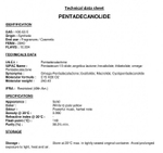 EXALTOLIDE / ЭКЗАЛЬТОЛИД CAS 106-02-5