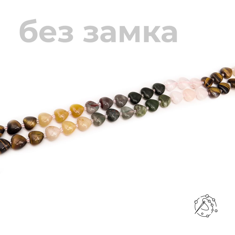 Нить бусин микс