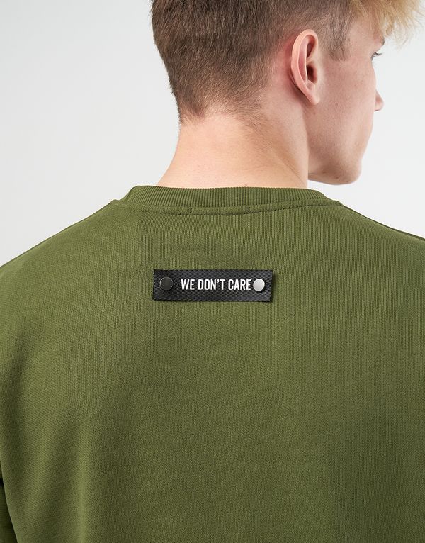 Толстовка We Don’t Care Basic Logo Sweatshirt Khaki - фото 5