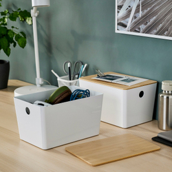 IKEA KUGGIS  (ИКЕА КУГГИС)  -  Контейнер - белый 18x26x15 см