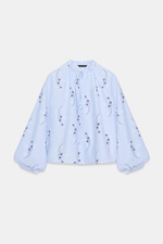 Блузка с аппликацией и вышивкой - ZARA