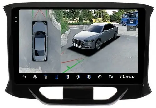 Магнитола для Lada Xray 2015-2022, Xray Cross - Teyes CC3-2K-360 на Android 10, Быстрая, 2K QLED, CarPlay, 4G SIM-слот, 4 камеры в комплекте
