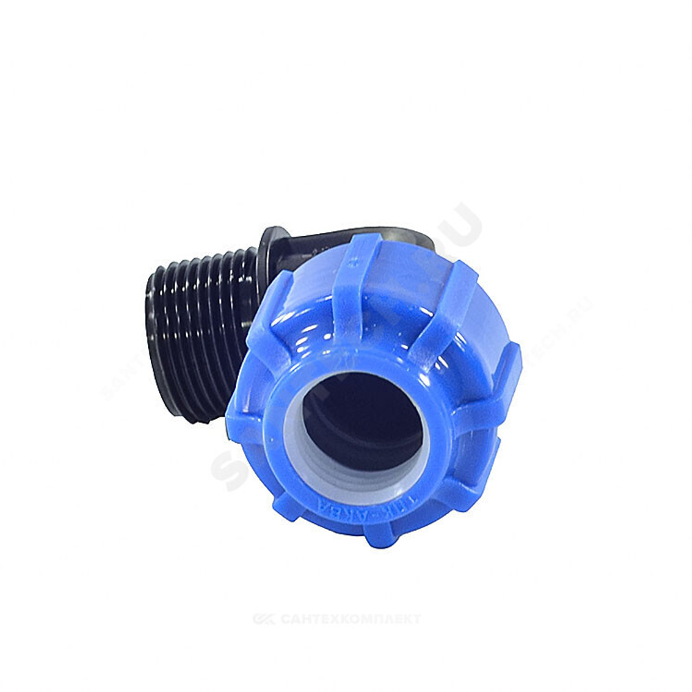 Отвод компрессионный ПЭ Дн 25х1/2"х90гр ВР Ру16 RTP (РосТурПласт) 11540