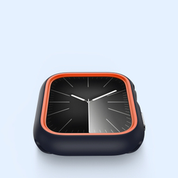 Чехол-бампер для часов Apple Watch 10 размер 46мм, цвет Midnight и Orange от Dux Ducis, серия Bamo Series Case