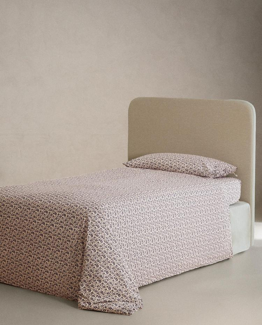 ZARA HOME ДЕТСКИЙ ХЛОПКОВЫЙ ПОДОДЕЯЛЬНИК С ПРИНТОМ, РАЗНОЦВЕТНЫЙ
