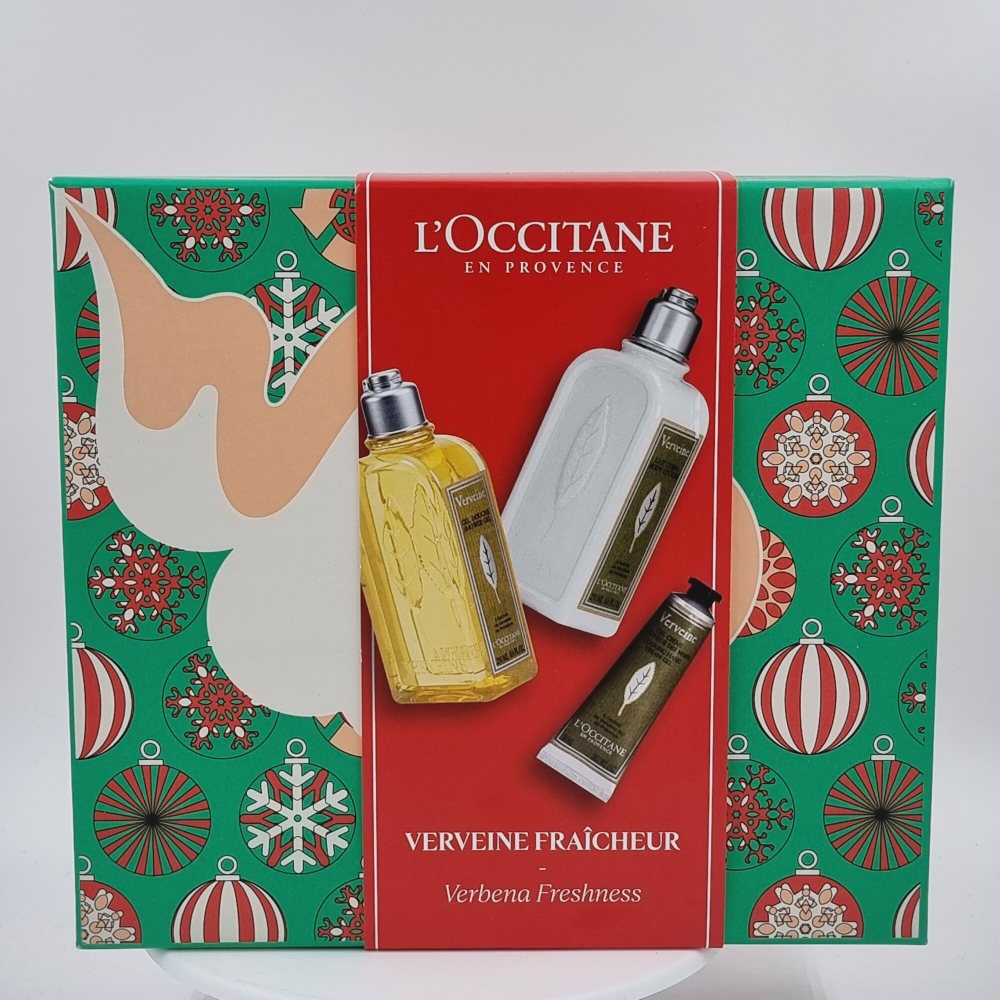 Подарочный набор для ухода за телом L'Occitane Verbena (гель для душа 250 мл, лосьон для тела 250 мл и крем для рук 30 мл) из Финляндии