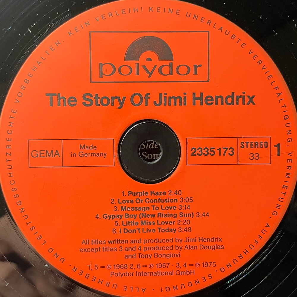 Jimi Hendrix ‎– The Story Of Jimi Hendrix 2LP (Германия 1978г.)