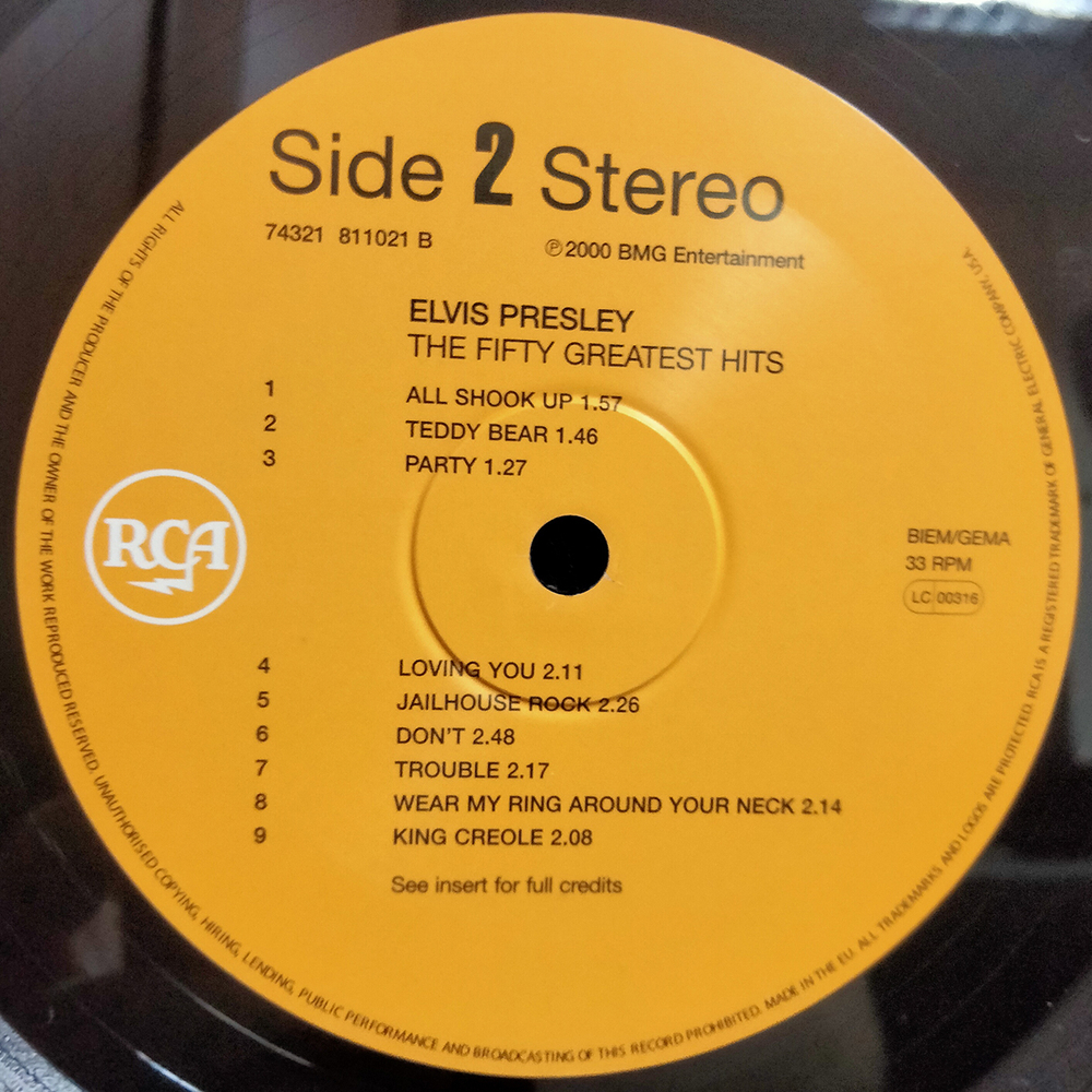 Elvis Presley / The 50 Greatest Hits (Limited Edition)(3LP)