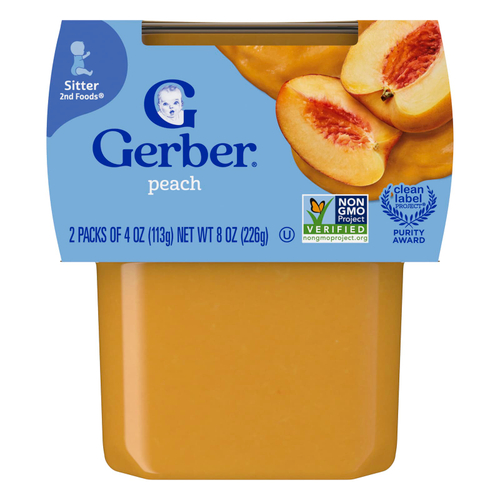 Gerber, 2nd Foods®, Sutter, персик, 2 упаковки по 113 г (4 унции)