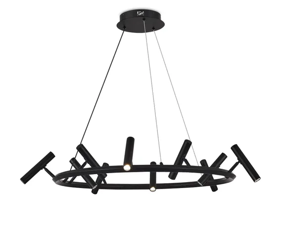 Люстра подвесная светодиодная NewRgy 2688-DW-100 BLACK, 30 Вт, чёрная