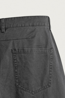 ZARA БРЮКИ ЧИНОС STRAIGHT FIT С ЭФФЕКТОМ ВАРКИ, СЕРЫЙ