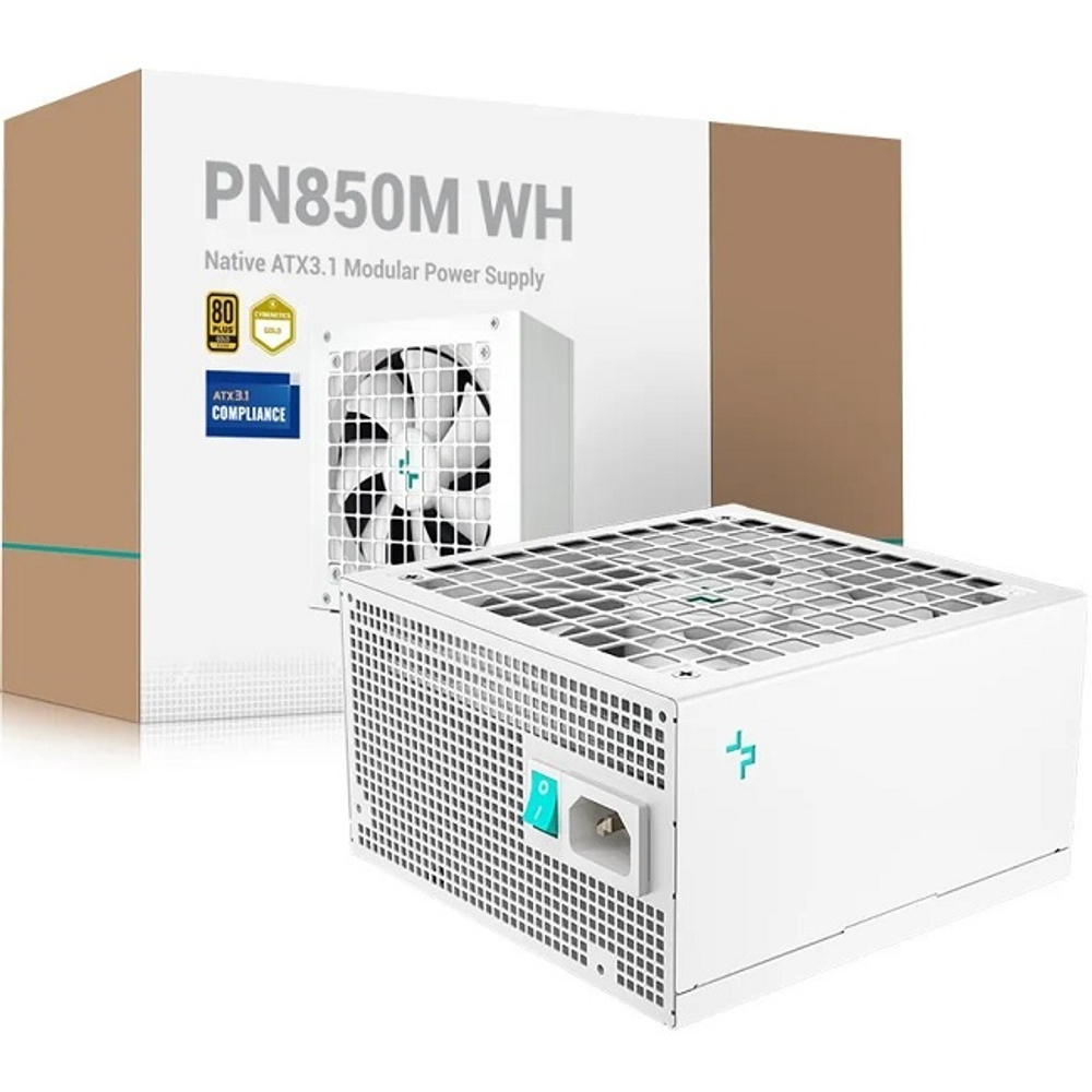 Блок питания Deepcool 850W PN850M WH, модульный, 16 Pin PCIe 5.0, 80 PLUS Gold (R-PN850M-FC0W-WGEU)