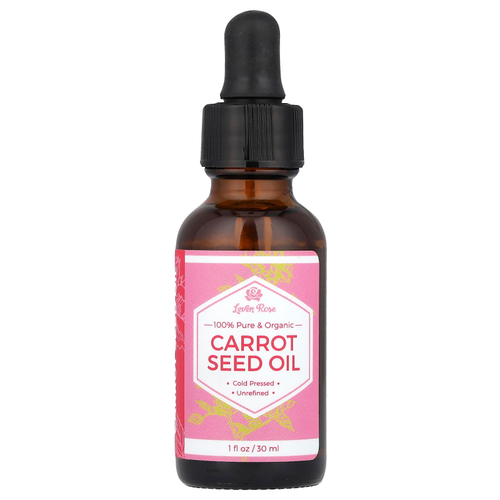Leven Rose, 100% чистое и органическое, масло семян моркови, 30 мл (1 жидк. унц.)