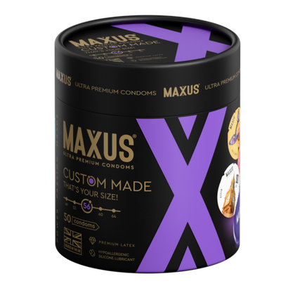 MAXUS Custom Made 56 №50 - Презервативы в железном кейсе, увеличенные X-Edition, 50 шт
