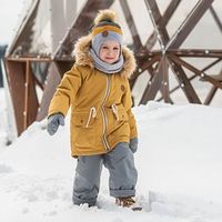 Парка зимняя мембранная на меху "Горчица"