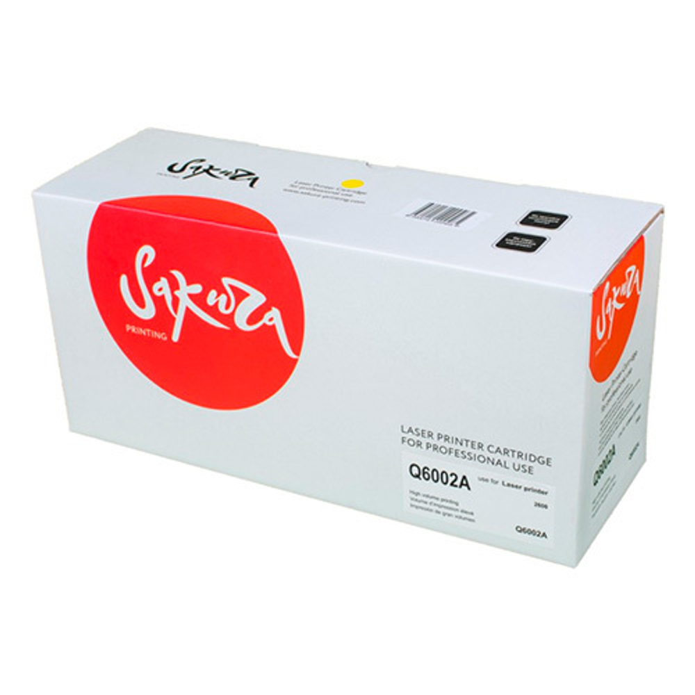 Картридж Sakura, аналог Q6002A (124A) для HP CLJ 1600/2600/2605, желтый (2K)