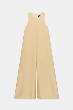 ZARA ЛЕГКИЙ КОМБИНЕЗОН, СОЛОМЕННЫЙ
