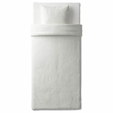 Комплект постельного белья IKEA NATTJASMIN (НАТТЭСМИН ), Односпальный, Белый, 150x200, 50x80 см