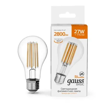 Лампа 27W 2700К E27 40712172 Basic Filament Gauss