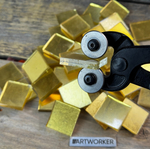 упаковка золотой смальты 30х30 мм с весом на artworker.shop