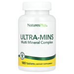NaturesPlus, Ultra-Mins, комплекс минералов, 180 таблеток