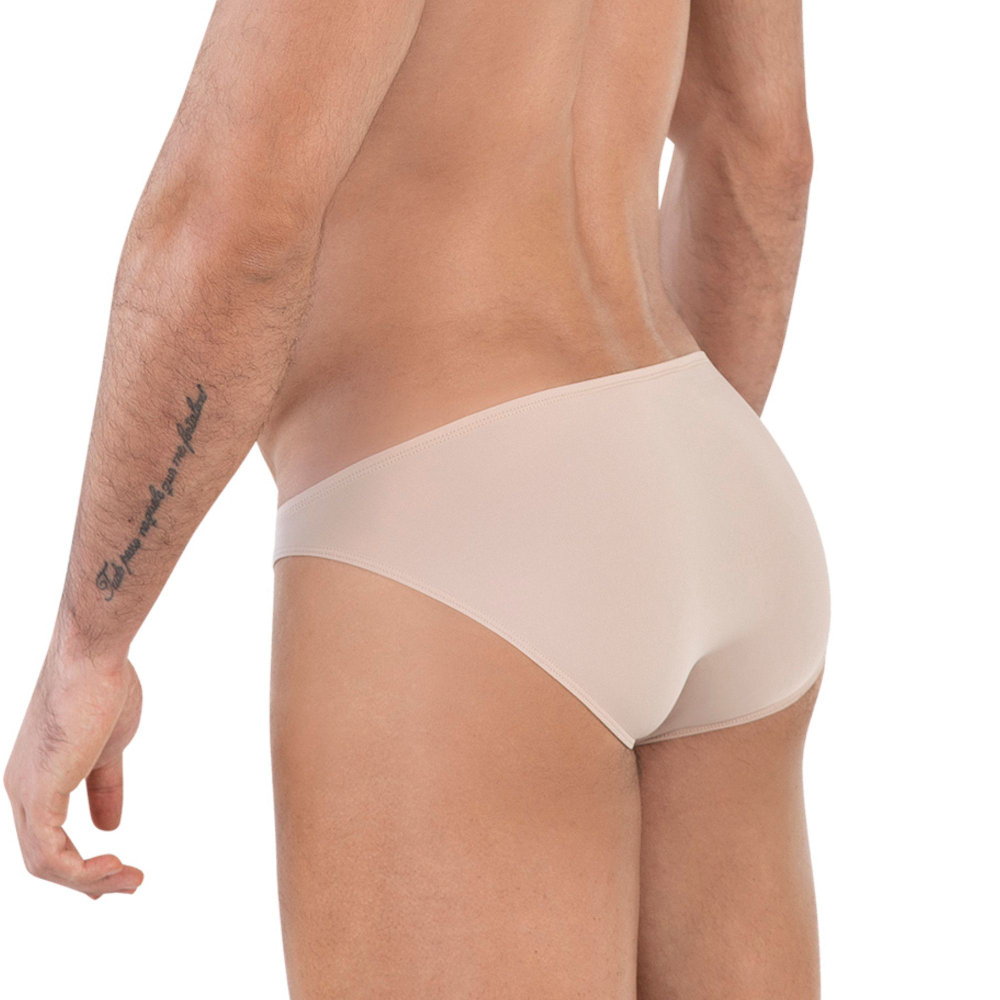 Бежевые трусы-слипы с узким бочком Mente Brief Bikini (Размер: S) (Цвет: бежевый)