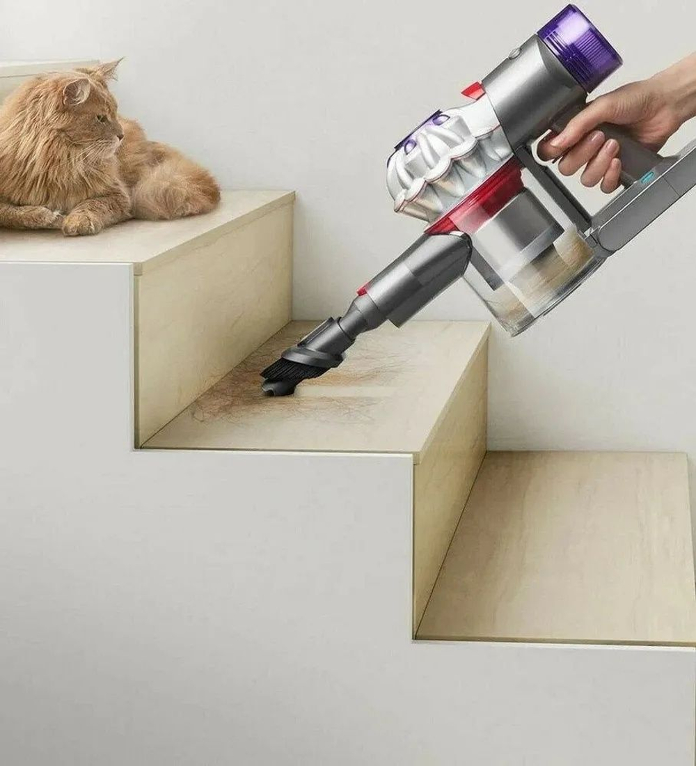 Беспроводной вертикальный пылесос Dyson V8 (SV25), 425Вт, серый/никель