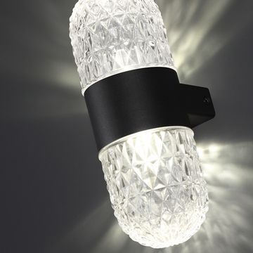 Уличный настенный светодиодный светильник 14W 4000К 359296 чёрный Estima Novotech