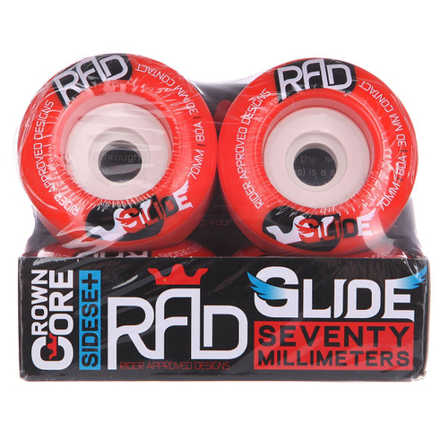Колеса RAD GLIDE WHEELS RED 80A 70 MM