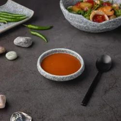 Соусник 70 мл d 9,2 см h2,5 см круглый фарфор Stone Untouched Taiga P.L. Proff Cuisine [1]