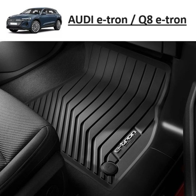 Коврики Audi e-tron / Q8 e-tron (c 2020 - ) всепогодные резиновые передние + задние (с отверстиями крепления)