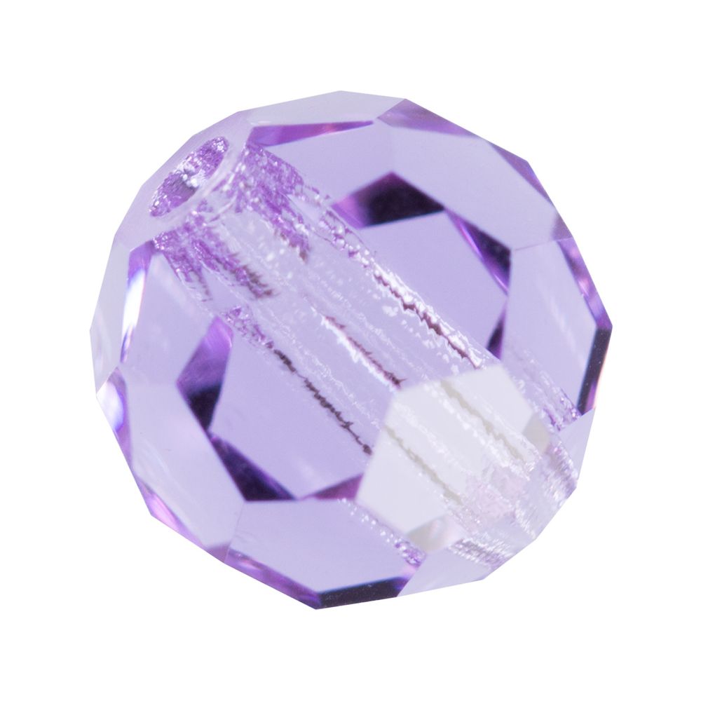 Бусины стекло ⌀6 мм, 12 шт, сиреневый/violet, Preciosa 451-19-602