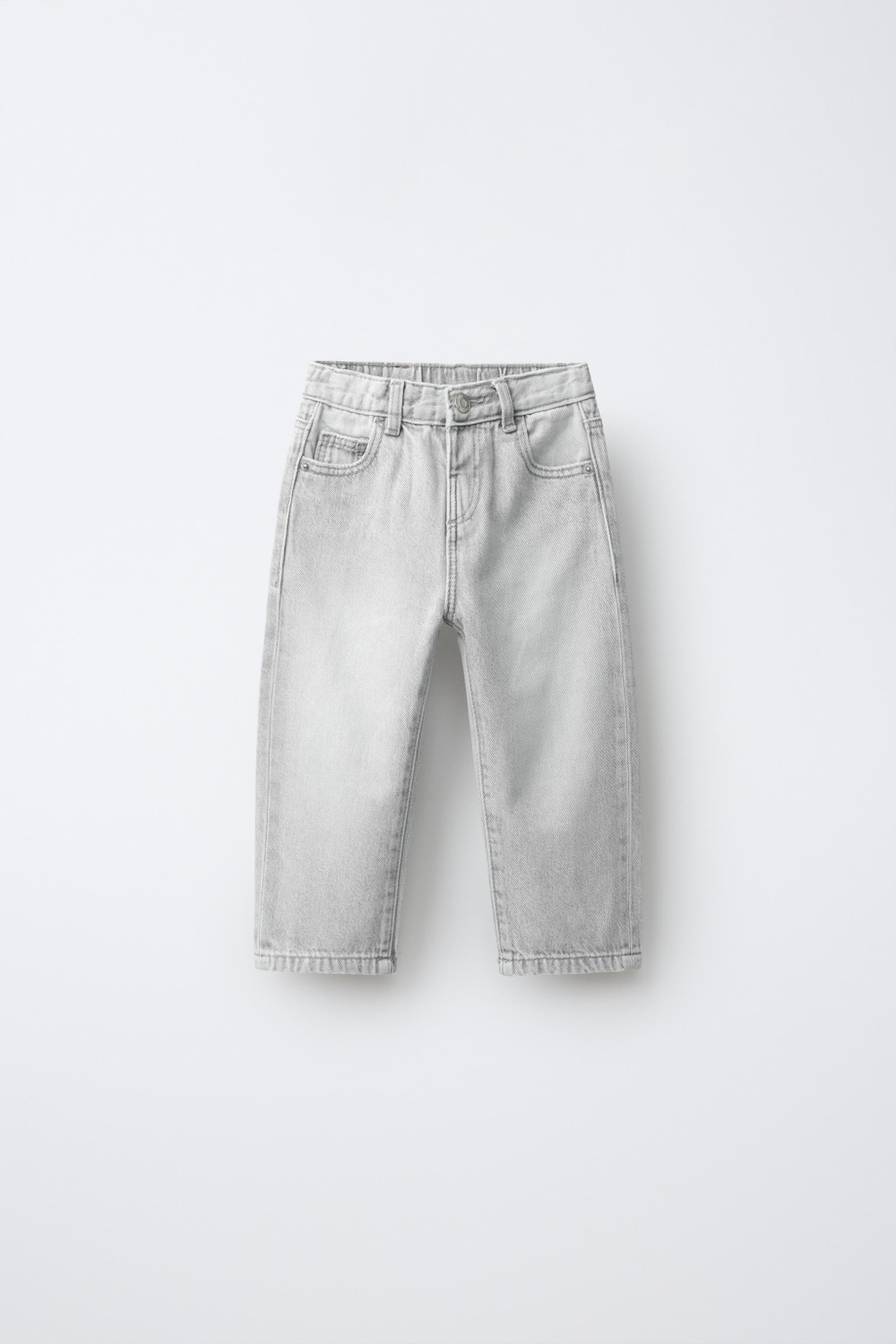 ZARA ДЖИНСЫ STRAIGHT, ЖЕМЧУЖНО-СЕРЫЙ