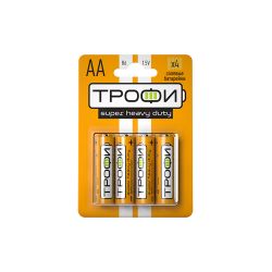 Батарейки Трофи R6-4BL SUPER HEAVY DUTY Zinc | Трофи