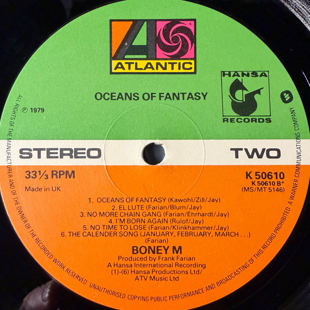 Boney M. ‎– Oceans Of Fantasy (Англия 1979г.)