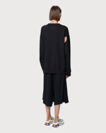 MM6 MAISON MARGIELA ШОРТЫ ЖЕНСКИЕ ЧЕРНЫЕ С РАЗРЕЗОМ