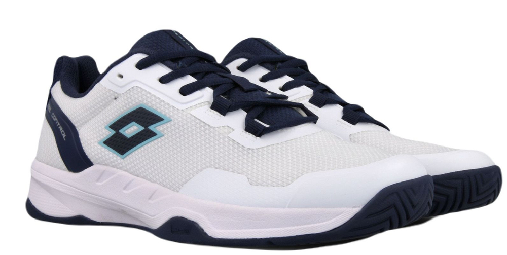 Мужские кроссовки теннисные Lotto Mirage 600 III ALR - all white/dress blue/blue