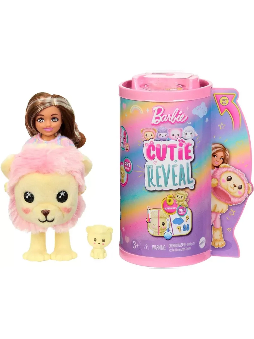 Кукла Барби Кьюти Ривл Cutie Reveal Mini Лев челси HKR21